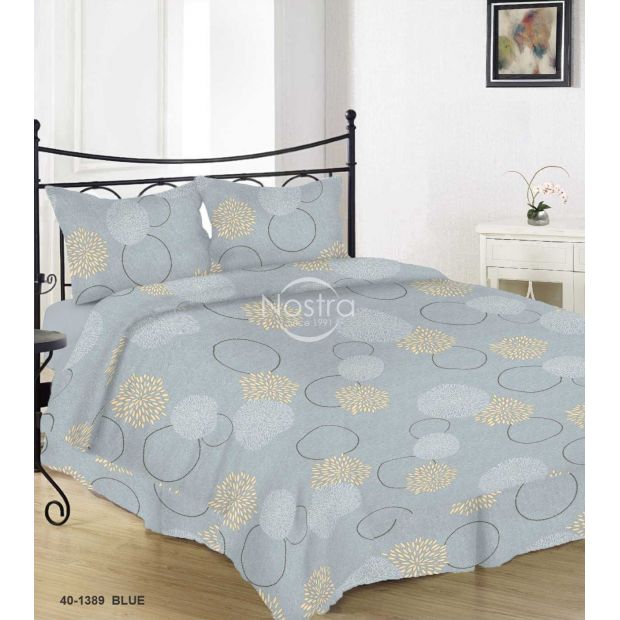 Kokvilnas gultas veļa DALILA 40-1389-BLUE 200x220, 50x70 cm