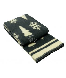 Шерстяное одеяло из мэриноса 80-3189-DARK GREY