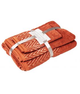 3 pieces towel set T0108 T0108-DARK ROSE