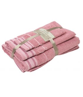 3 pieces towel set T0044 T0044-OLD ROSA