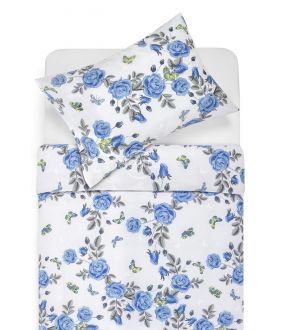 Kokvilnas gultas veļa DANICA 20-1577-BLUE
