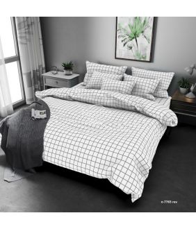 Polycotton bedding set GEOMETRY 30-0717-WHITE