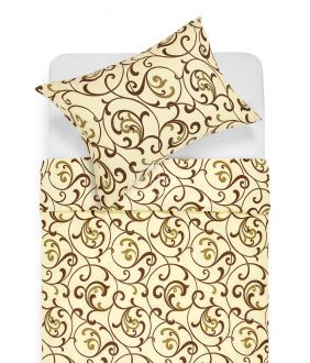 Polycotton bedding set ABSTRACT 40-0456-BEIGE