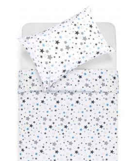 Polycotton bedding set SALE 10-0475-WHITE/BLUE