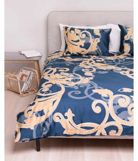 Sateen bedding set ALAYNA 40-1040-DARK BLUE