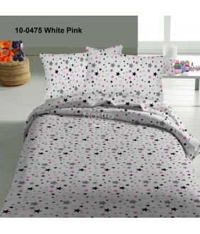 Bērnu katūna gultas veļa STARRY SKY 10-0475-WHITE PINK