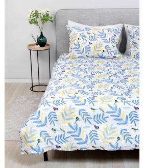 Flannel bedding set BROOKS 40-1434-BLUE