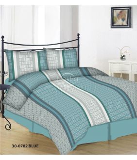 Cotton bedding set DAYLIN 30-0702-BLUE