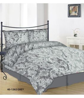 Kokvilnas gultas veļa DELAINEY 40-1262-GREY