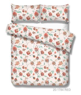 Постельное белье ЦВЕТЫ 20-1784-RED 20-1784-RED