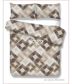 Polycotton bedding set GEOMETRY 30-0820-BROWN 30-0820-BROWN