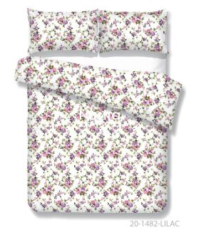 Polycotton bedding set FLOWERS 20-1482-LILAC 20-1482-LILAC