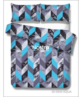 Polycotton bedding set GEOMETRY 30-0644-AQUA 30-0644-AQUA