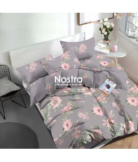 Polycotton bedding set FLOWERS 20-1880/20-1881-LIGHT GREY 20-1880/20-1881-LIGHT GREY