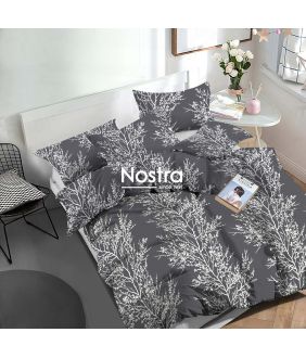 Polycotton bedding set ABSTRACT 40-1587-GREY WHITE 40-1587-GREY WHITE
