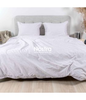 Sateen bedding set AMARA 60-0041-WHITE ON WHITE 60-0041-WHITE ON WHITE