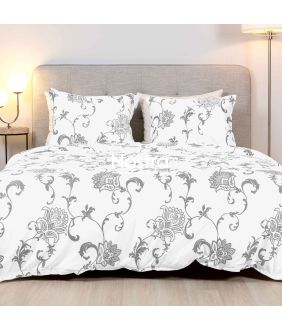 Sateen bedding set AVA 20-1448-WHITE 20-1448-WHITE