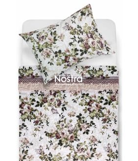 Polycotton bedding set FLOWERS 20-1495-BROWN 20-1495-BROWN