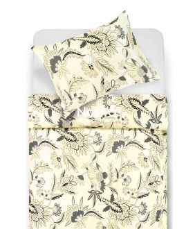 Polycotton bedding set FLOWERS 20-1898-GREY 20-1898-GREY