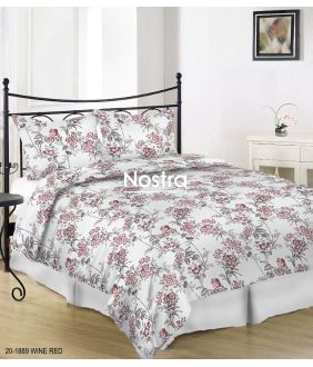 Sateen bedding set ADRIENNA 20-1889-WINE RED 20-1889-WINE RED