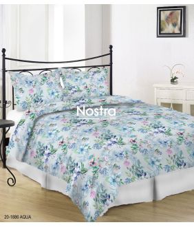 Sateen bedding set ADELIA 20-1886-AQUA 20-1886-AQUA