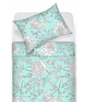 Polycotton bedding set FLOWERS 20-1861-LIGHT BLUE 20-1861-LIGHT BLUE