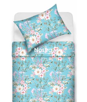 Polycotton bedding set FLOWERS 20-1860-AQUA 20-1860-AQUA
