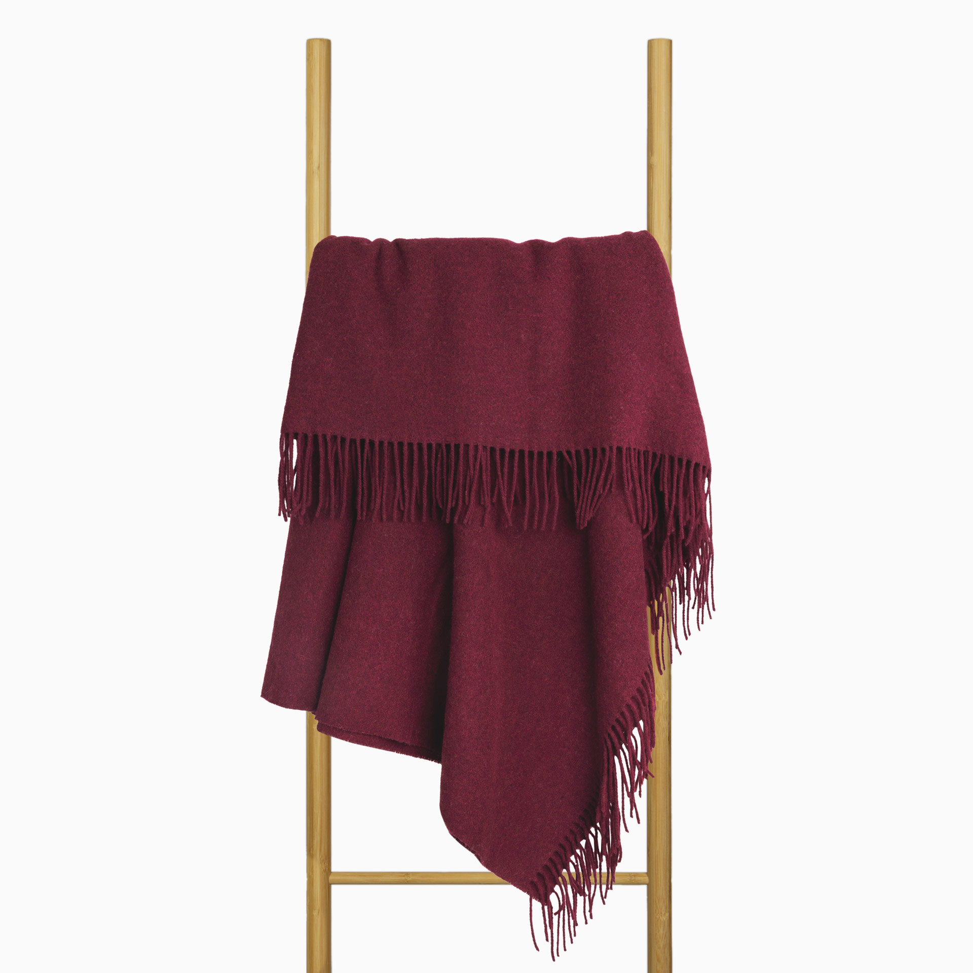 Nostra Vilnas pleds MERINO-270 DOUBLE FACE-BORDEAUX