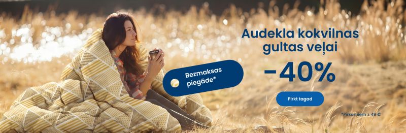 Audekla kokvilnas gultas veļai -40%/ desktop