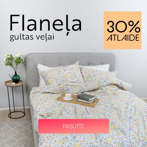Flaneļa gultas veļai 30% atlaide / mobile