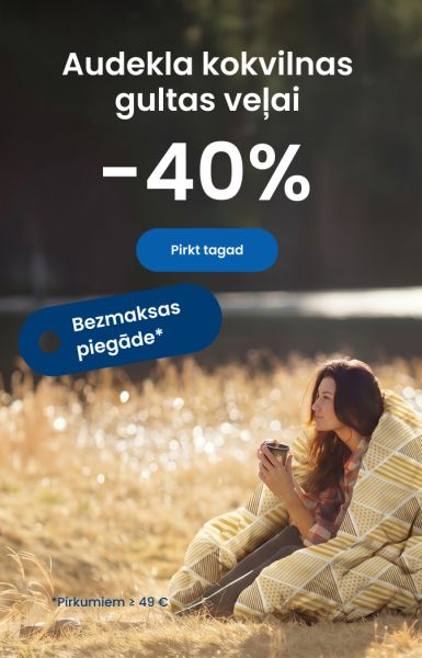 Audekla kokvilnas gultas veļai -40% / mobile