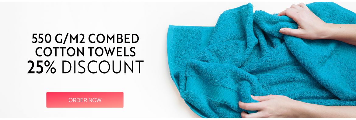 550 g/m2 combed cotton towels 25% discount / desktop
